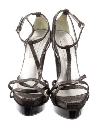 Stella McCartney Vegan Leather T-Strap Sandals