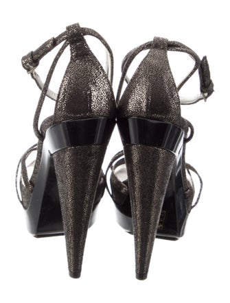 Stella McCartney Vegan Leather T-Strap Sandals