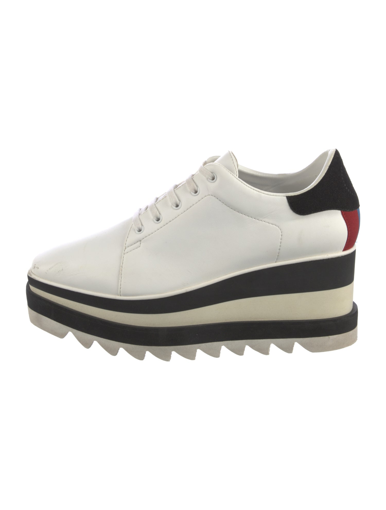 Stella McCartney Leather Wedge Sneakers