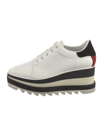 Stella McCartney Leather Wedge Sneakers
