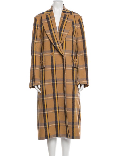 Stella McCartney Wool Plaid Print Coat