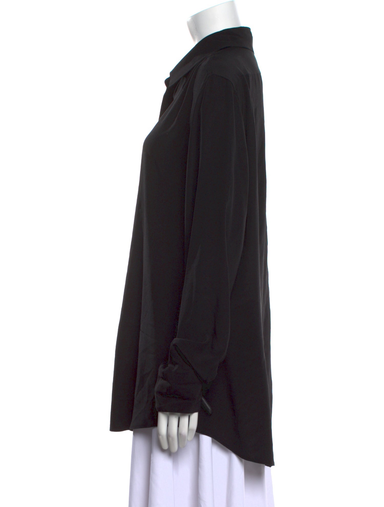 Stella McCartney Silk Long Sleeve Button-Up Top