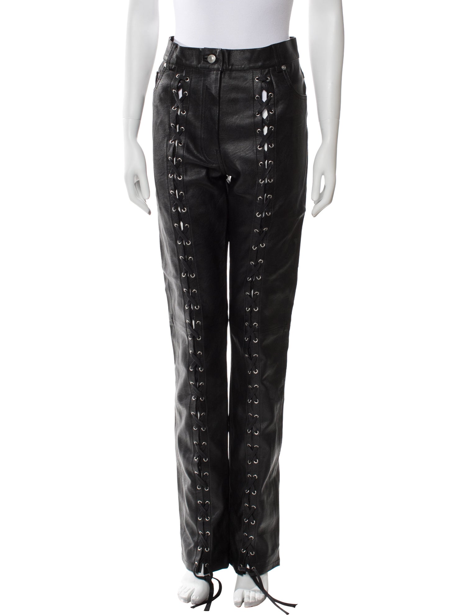 Stella McCartney Leather Straight Leg Pants