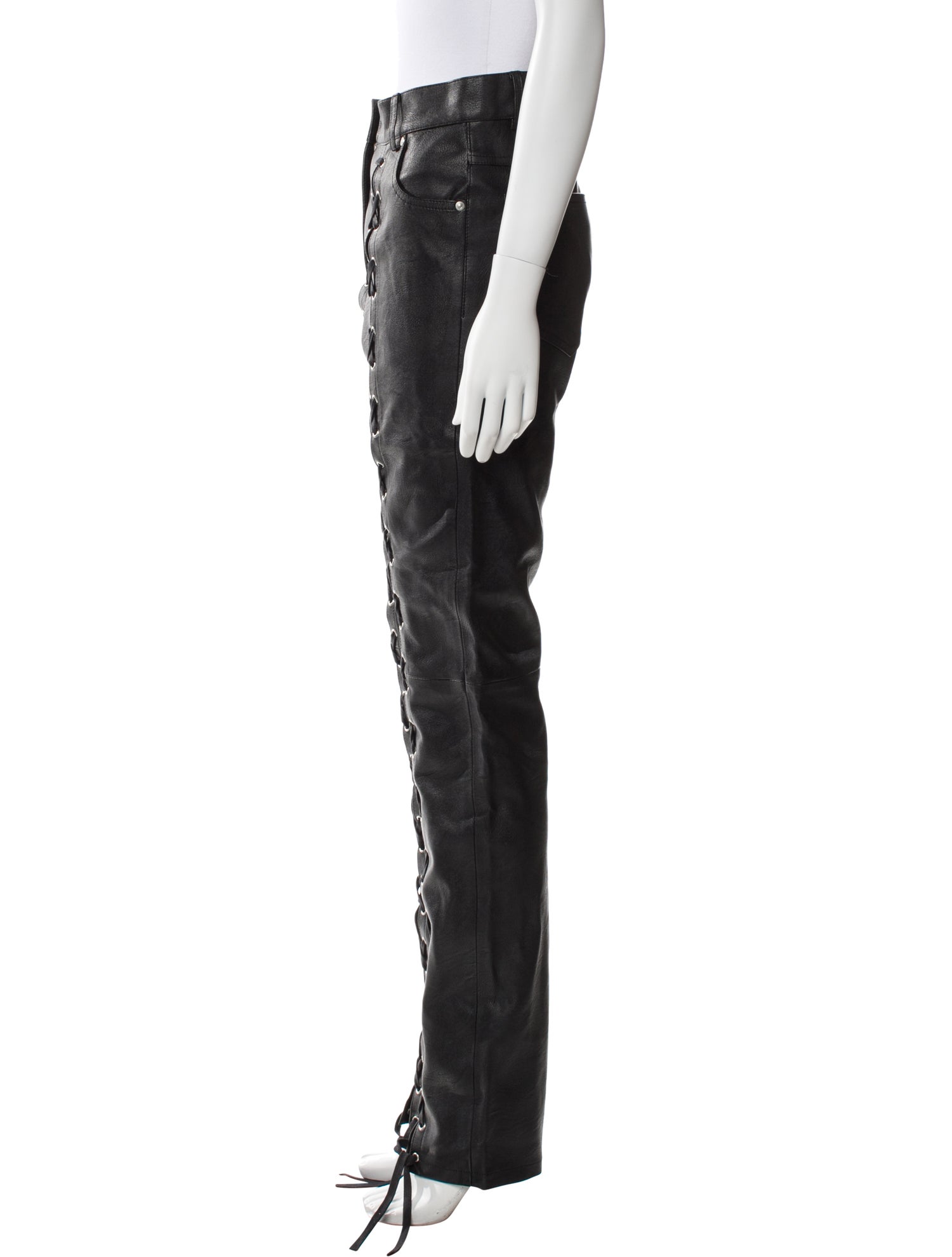 Stella McCartney Leather Straight Leg Pants