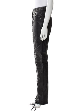 Stella McCartney Leather Straight Leg Pants