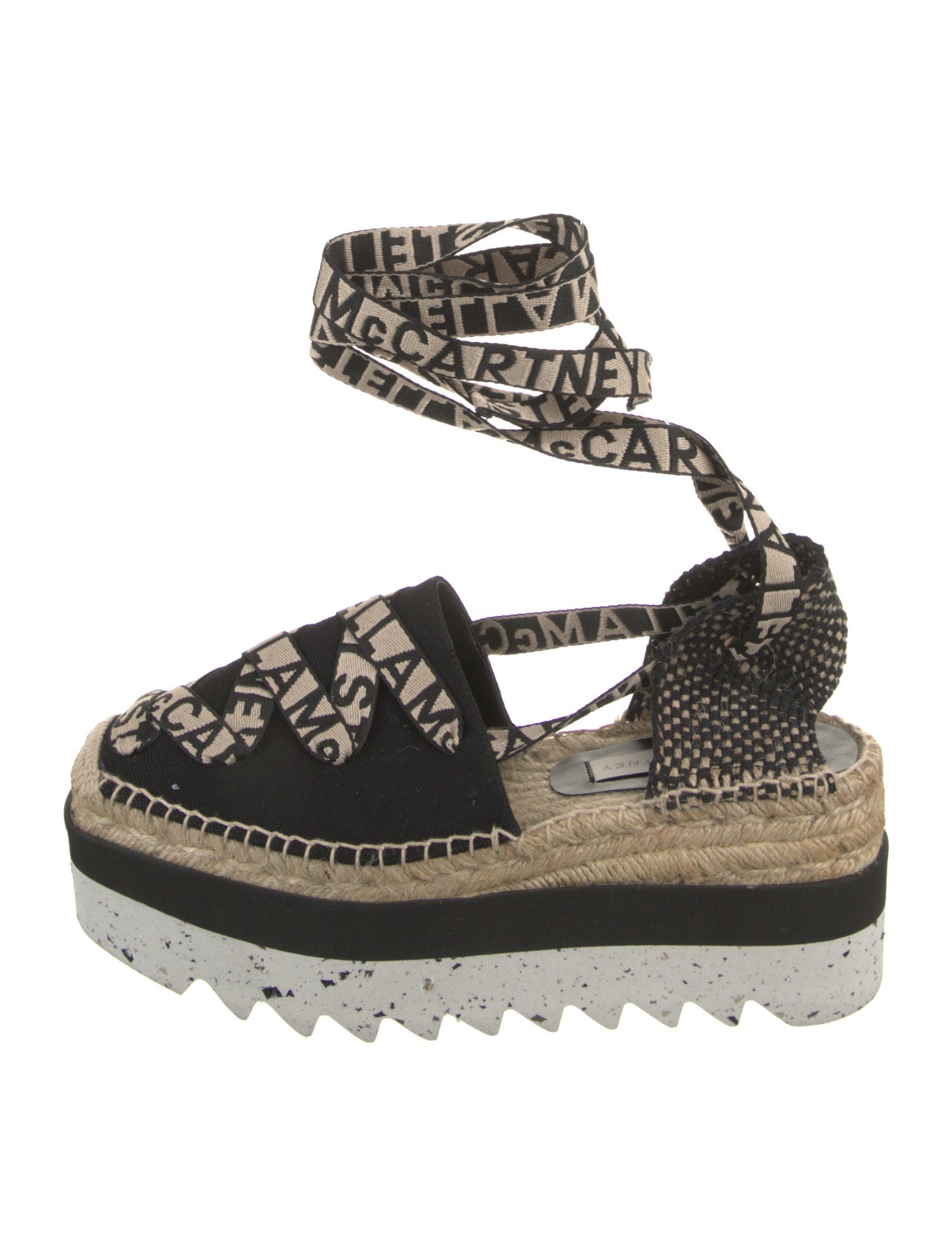 Stella McCartney Canvas Plaid Print Espadrilles w/ Tags