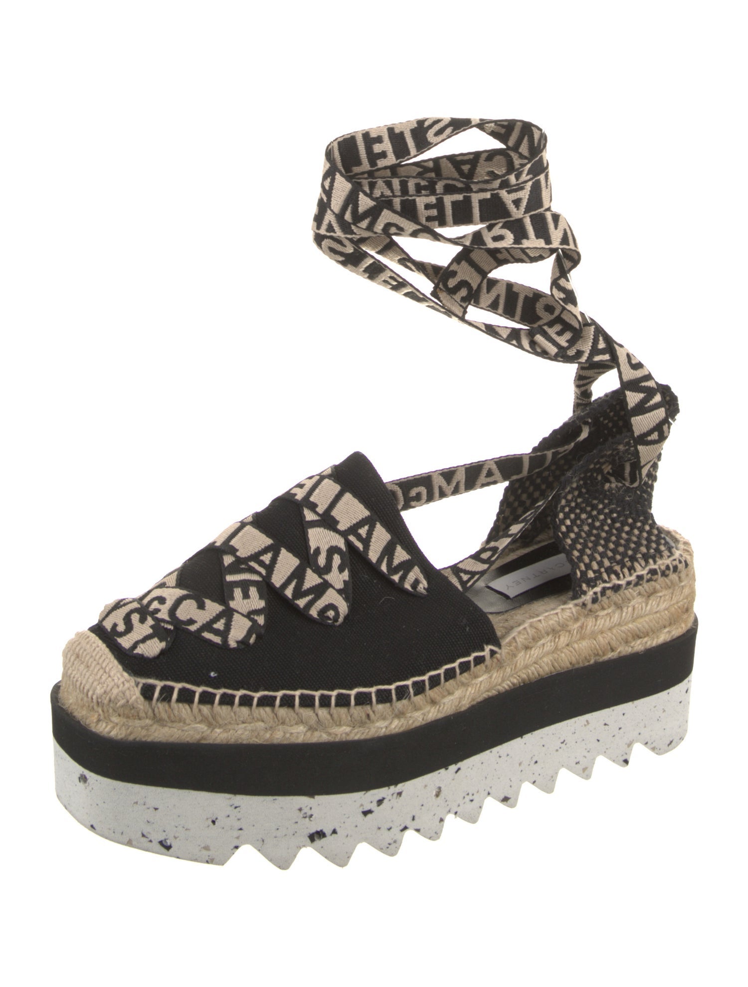 Stella McCartney Canvas Plaid Print Espadrilles w/ Tags