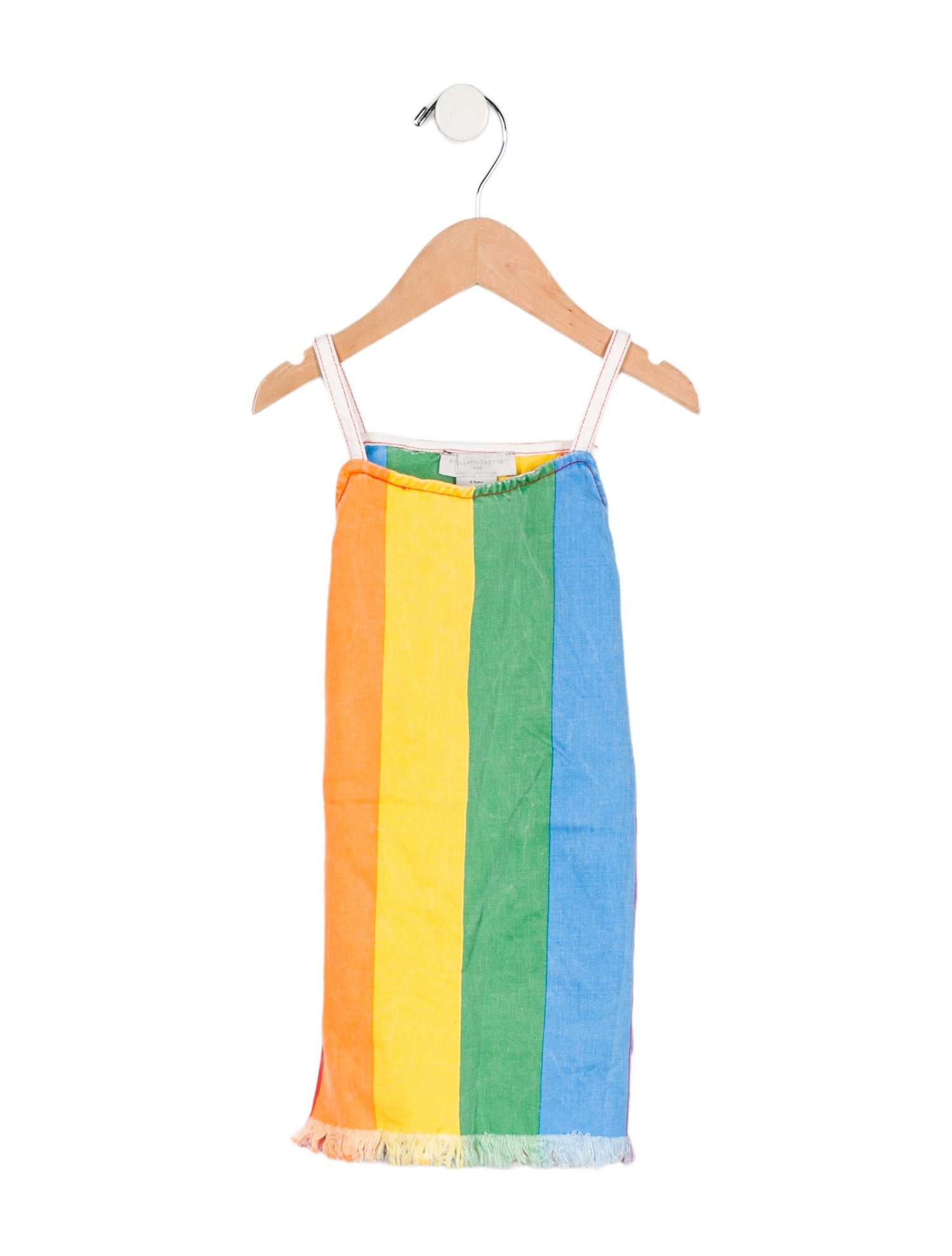 Stella McCartney Girls' Rainbow Denim Sleeveless Dress