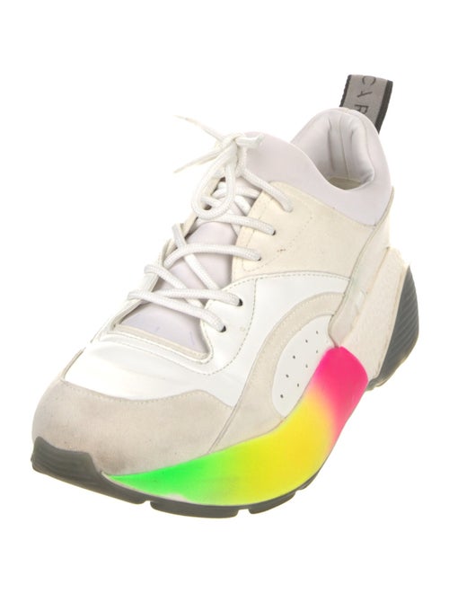 Stella McCartney Vegan Leather Colorblock Pattern Chunky Sneakers