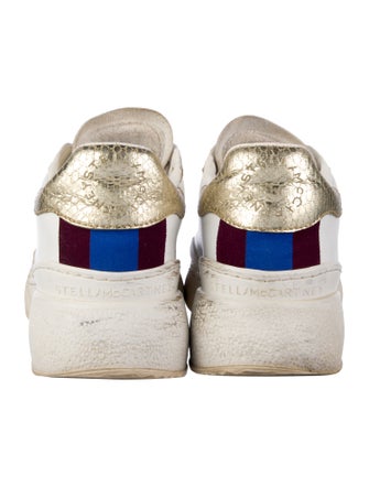 Stella McCartney Vegan Leather Colorblock Pattern Sneakers