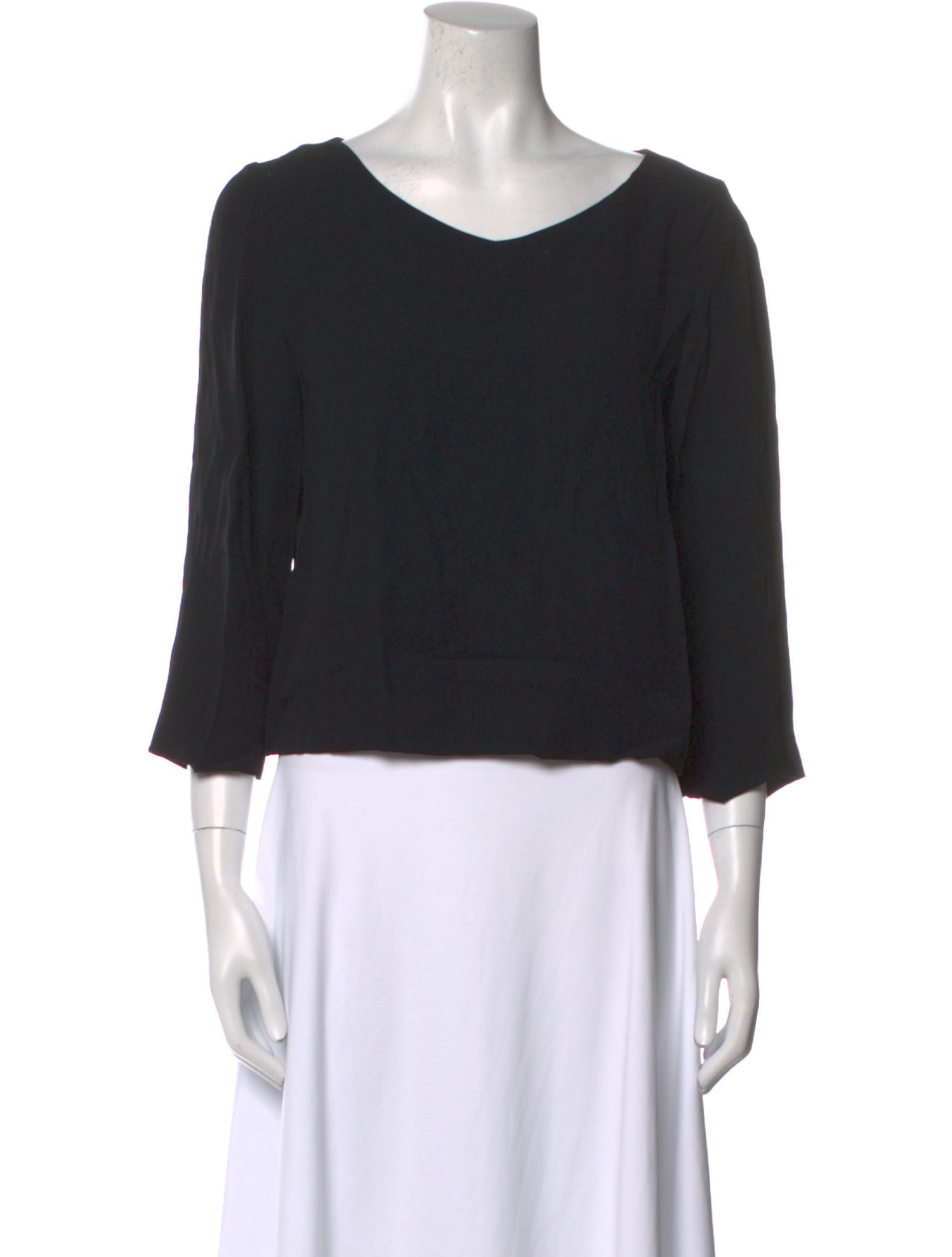 Stella McCartney Scoop Neck Three-Quarter Sleeve Top