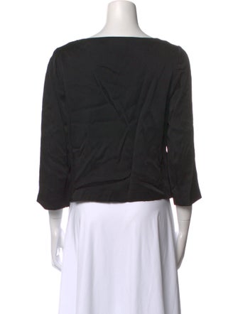 Stella McCartney Scoop Neck Three-Quarter Sleeve Top