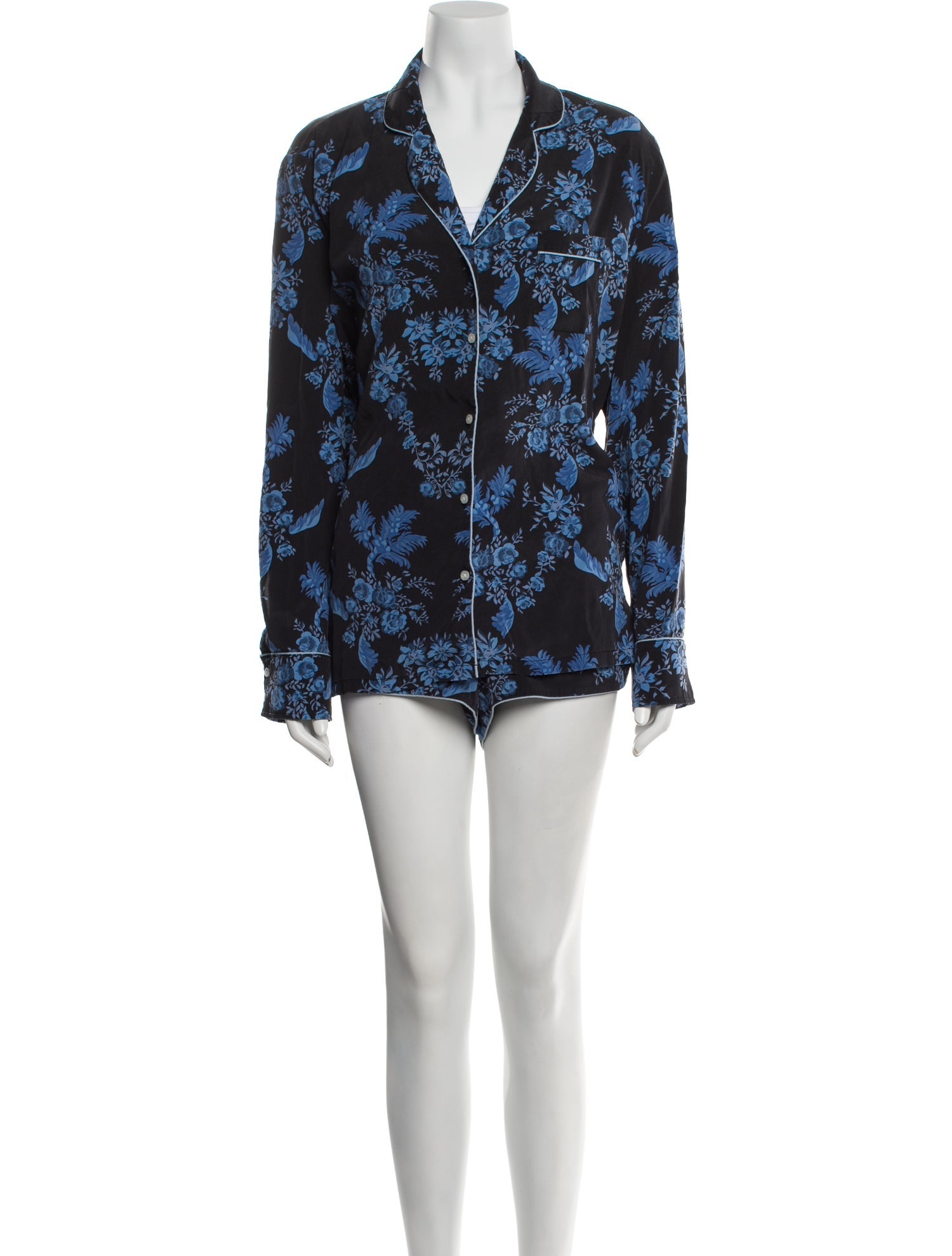 Stella McCartney Silk Floral Print Pajamas