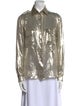 Stella McCartney Silk Long Sleeve Button-Up Top