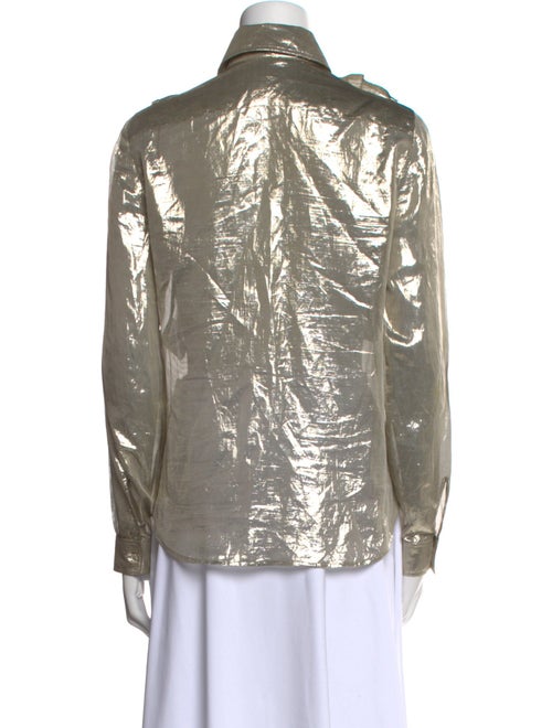 Stella McCartney Silk Long Sleeve Button-Up Top