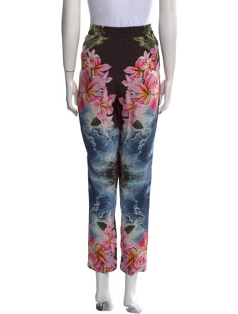 Stella McCartney Silk Straight Leg Pants