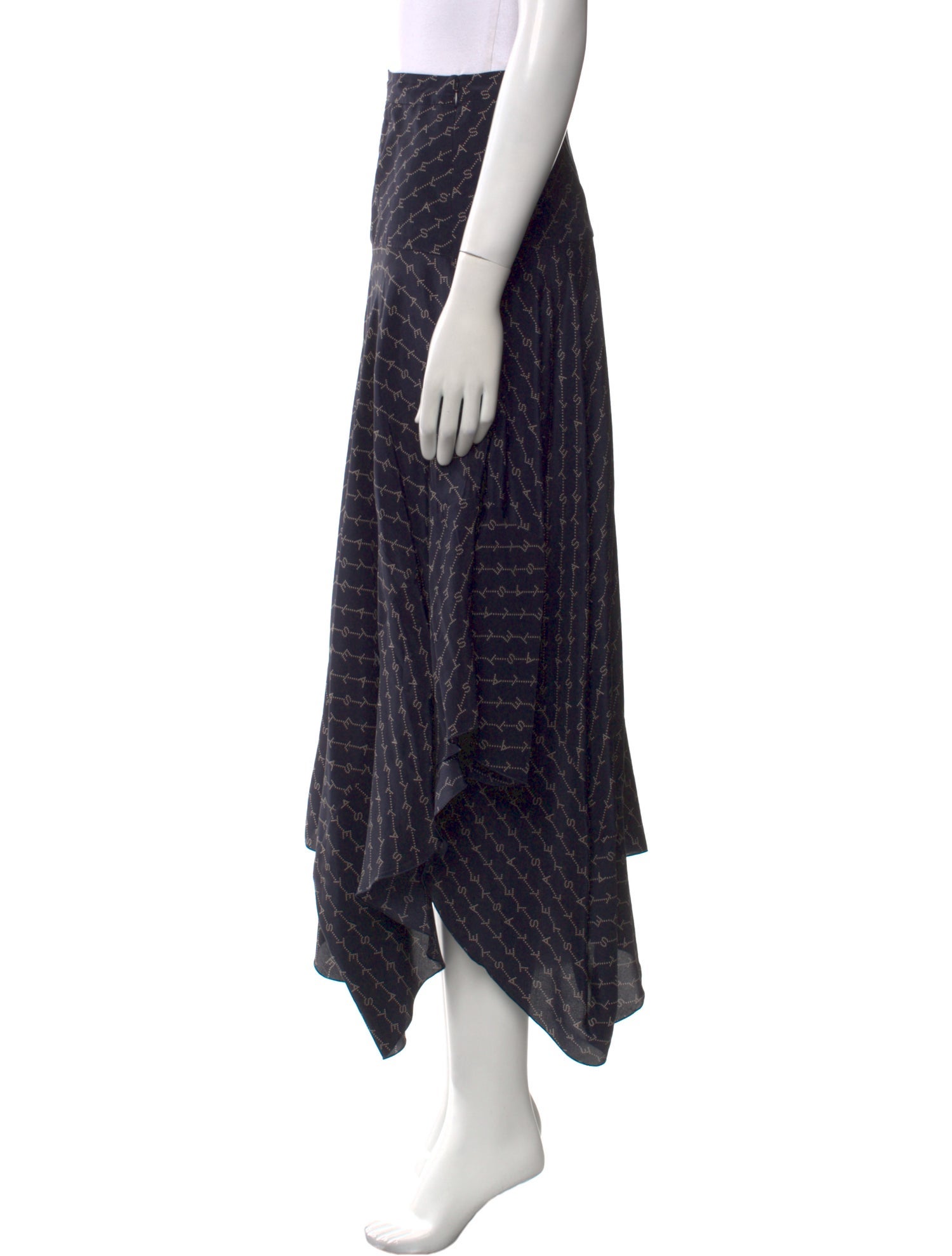 Stella McCartney Silk Midi Length Skirt