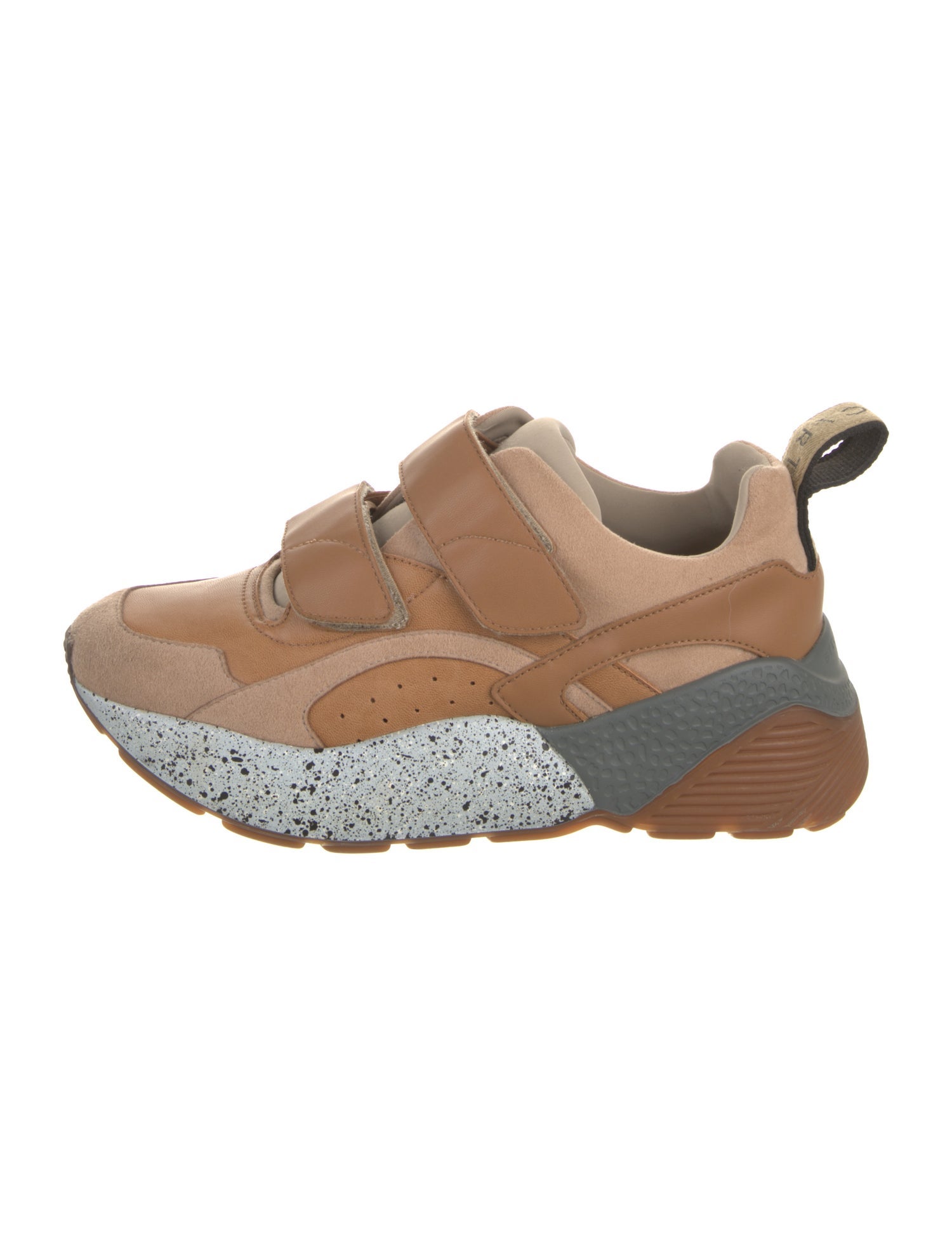 Stella McCartney Vegan Leather Colorblock Pattern Chunky Sneakers