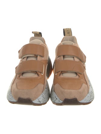 Stella McCartney Vegan Leather Colorblock Pattern Chunky Sneakers