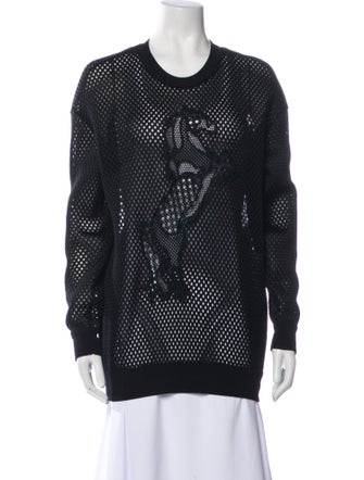 Stella McCartney Lace Pattern Crew Neck Sweatshirt
