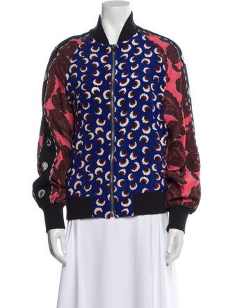 Stella McCartney Silk Printed Bomber Jacket