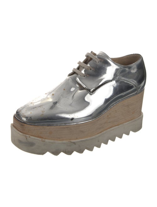 Stella McCartney Patent Leather Wedge Sneakers