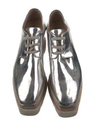 Stella McCartney Patent Leather Wedge Sneakers