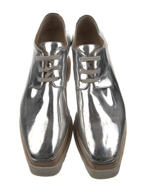 Stella McCartney Patent Leather Wedge Sneakers