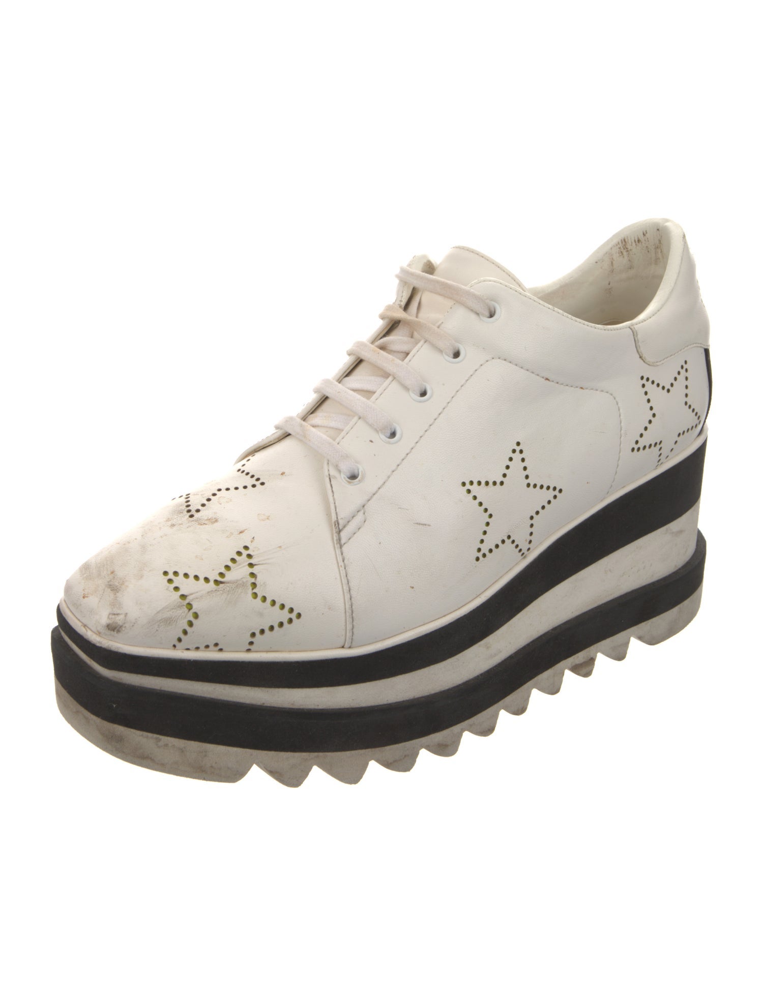 Stella McCartney Vegetarian Leather Lasercut Accents Chunky Sneakers