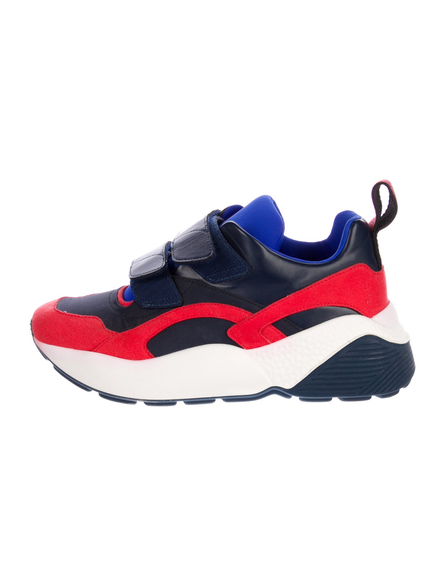 Stella McCartney Vegetarian Leather Colorblock Pattern Chunky Sneakers