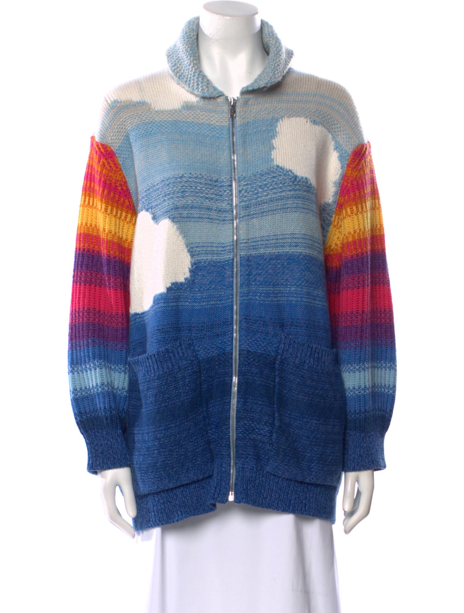 Stella McCartney Striped Mock Neck Sweater