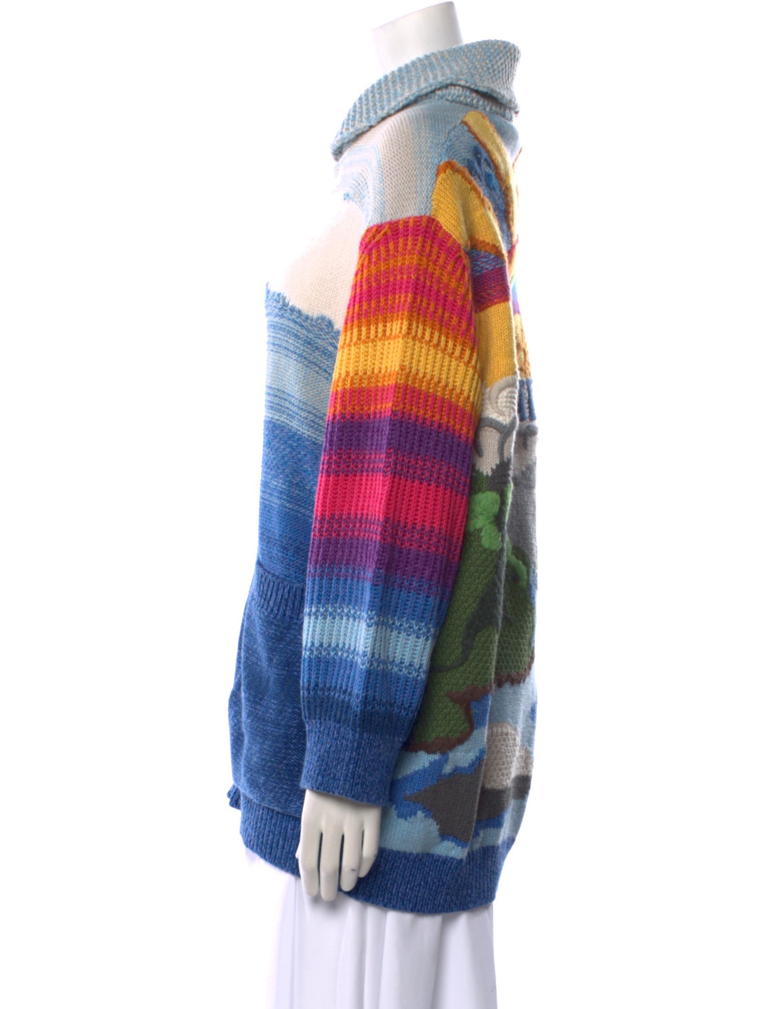 Stella McCartney Striped Mock Neck Sweater