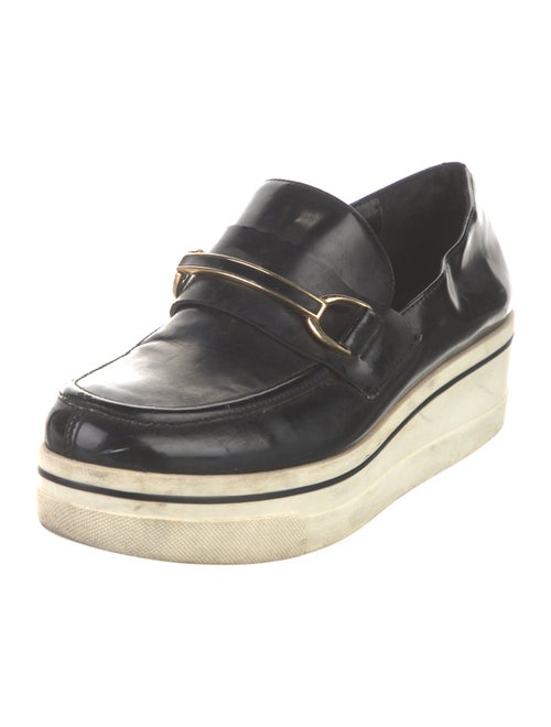 Stella McCartney Patent Leather Chain-Link Accents Loafers