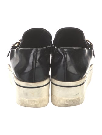 Stella McCartney Patent Leather Chain-Link Accents Loafers
