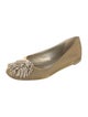 Stella McCartney Satin Pom-Pom Embellishments Flats
