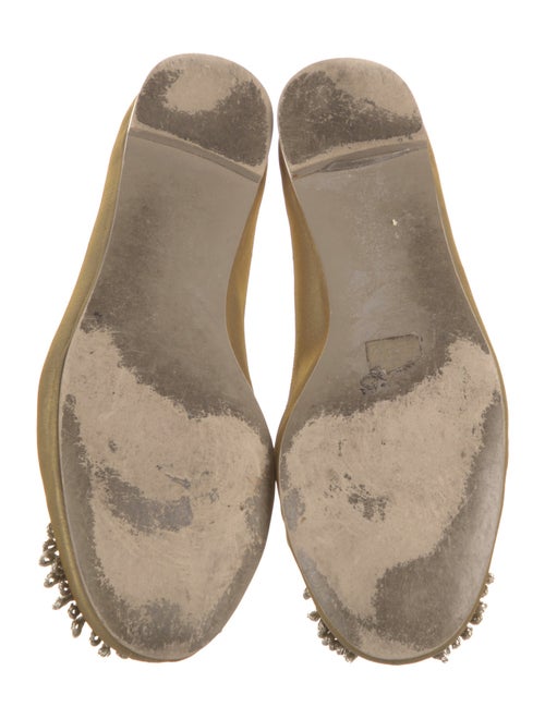Stella McCartney Satin Pom-Pom Embellishments Flats
