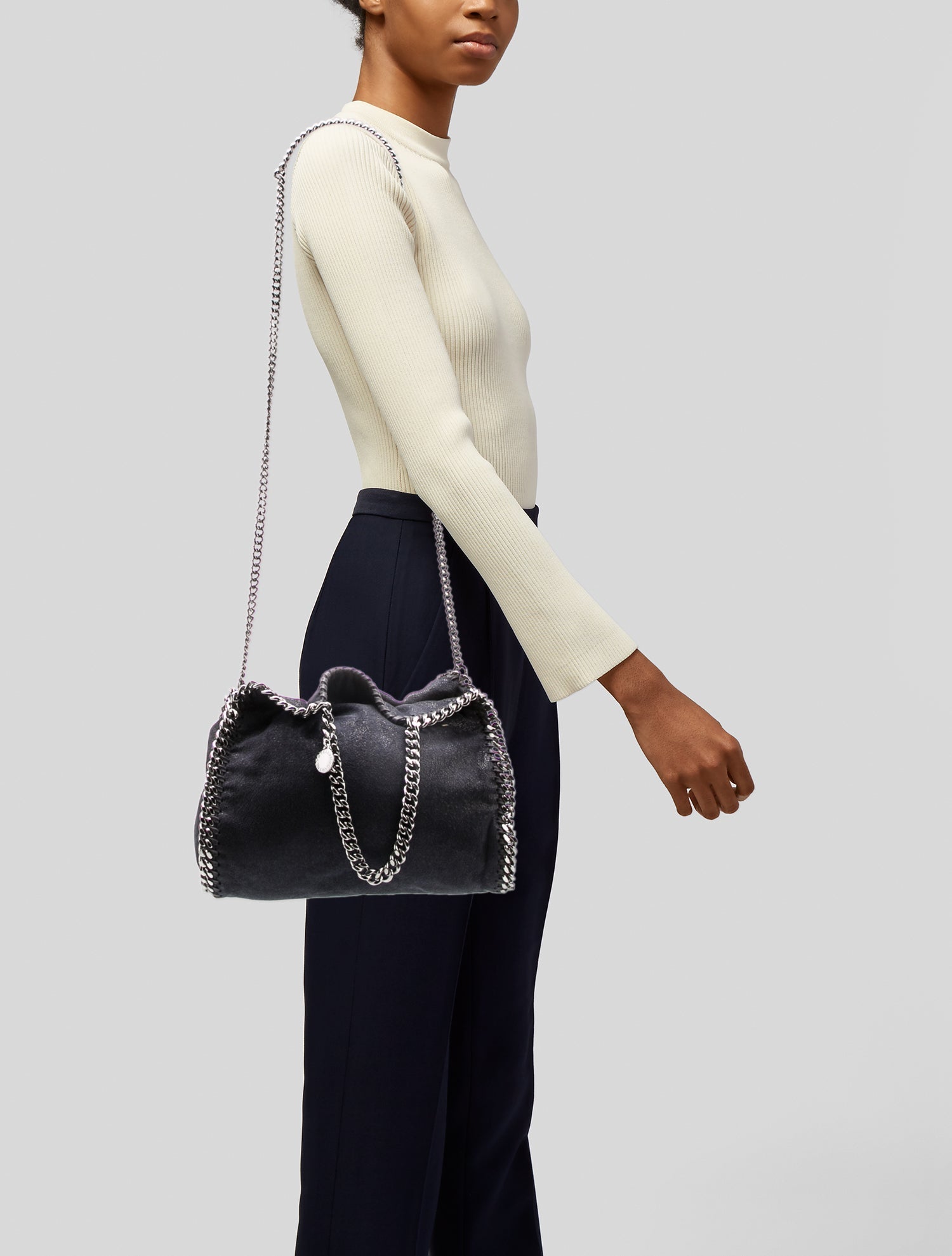 Stella McCartney Vegetarian Suede Shoulder Bag