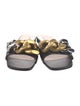 Stella McCartney Leather Chain-Link Accents Slides