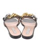 Stella McCartney Leather Chain-Link Accents Slides