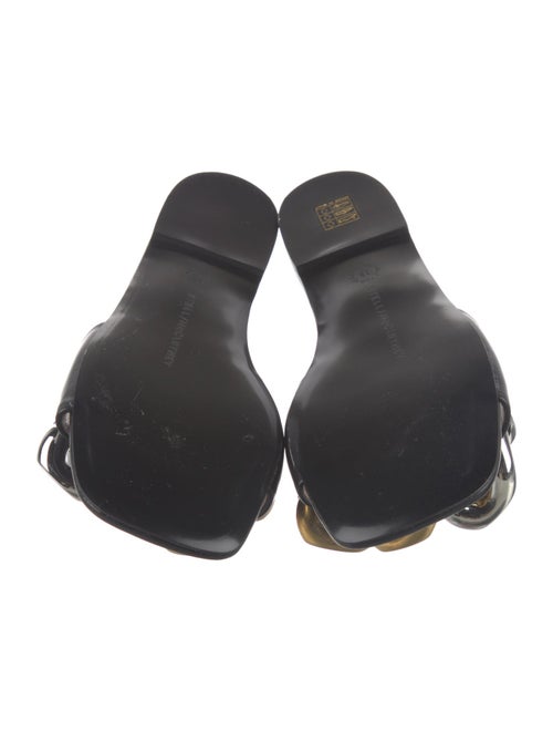 Stella McCartney Leather Chain-Link Accents Slides