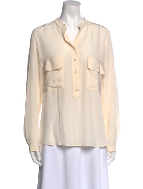 Stella McCartney Silk V-Neck Button-Up Top