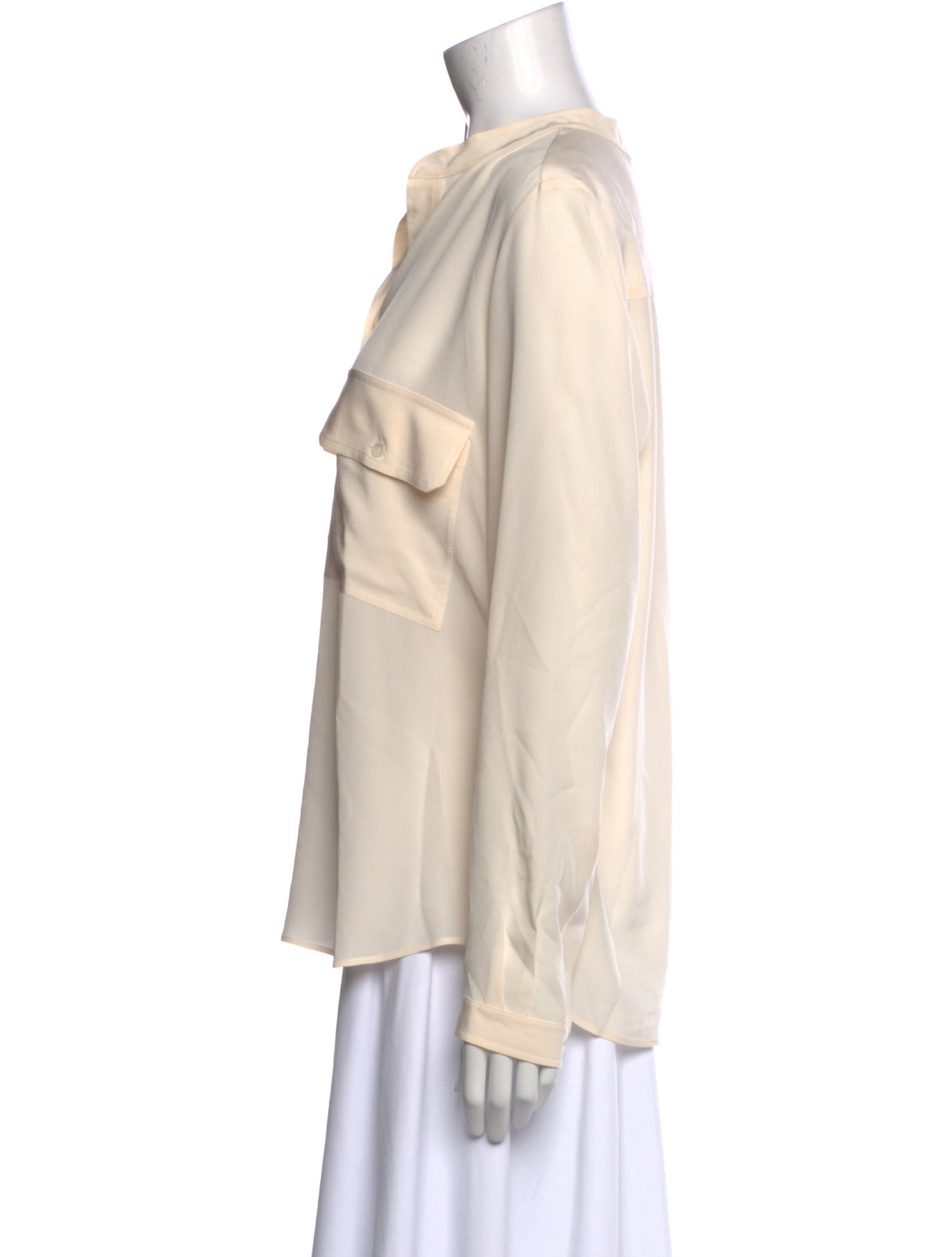 Stella McCartney Silk V-Neck Button-Up Top