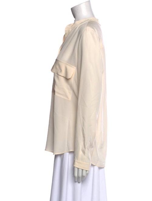 Stella McCartney Silk V-Neck Button-Up Top