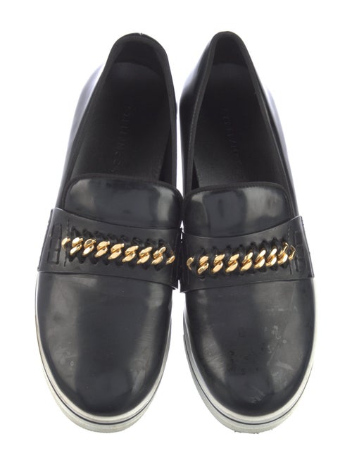 Stella McCartney Patent Leather Chain-Link Accents Loafers