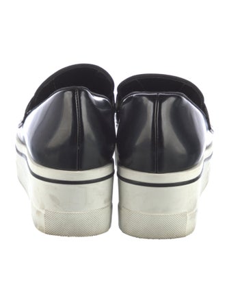 Stella McCartney Patent Leather Chain-Link Accents Loafers