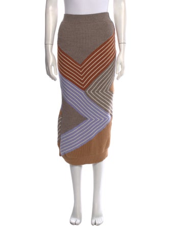 Stella McCartney Virgin Wool Midi Length Skirt
