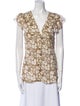 Stella McCartney Printed V-Neck Blouse