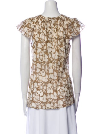 Stella McCartney Printed V-Neck Blouse