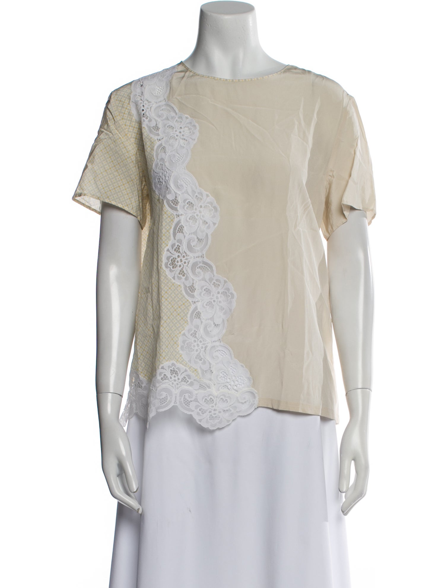 Stella McCartney Silk Bateau Neckline T-Shirt