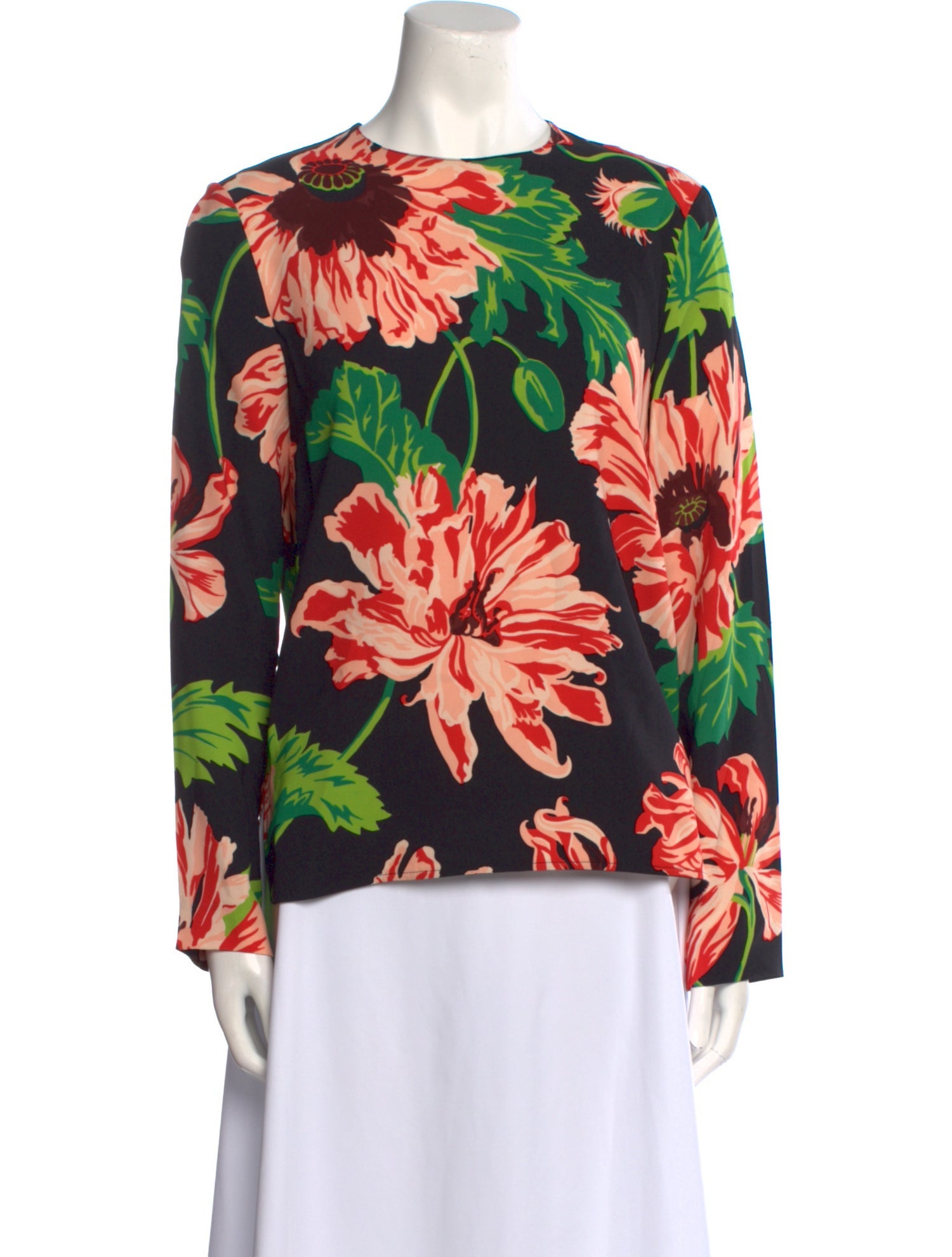 Stella McCartney Floral Print Scoop Neck Blouse